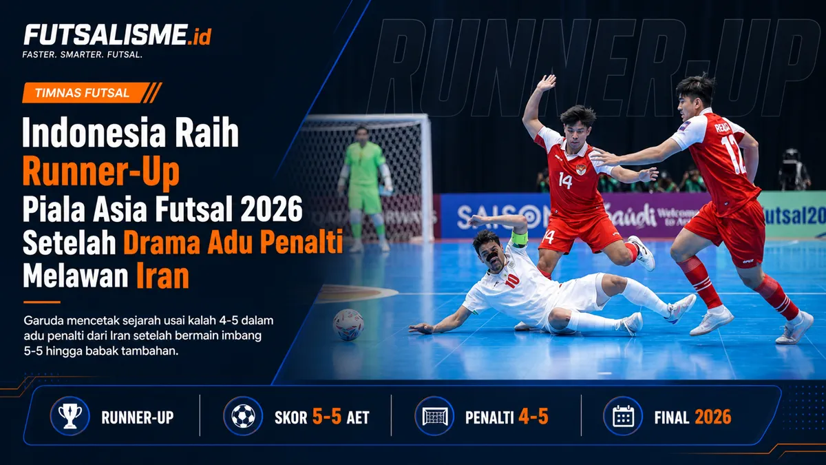 Indonesia Raih Runner Up Piala Asia Futsal 2026 Setelah Drama Adu Penalti Melawan Iran