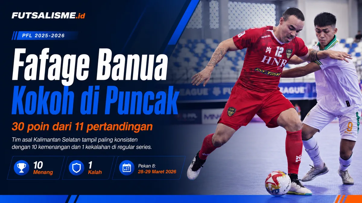 Klasemen Terbaru PFL 2025 2026 Fafage Banua Kokoh Di Puncak Dengan 30 Poin